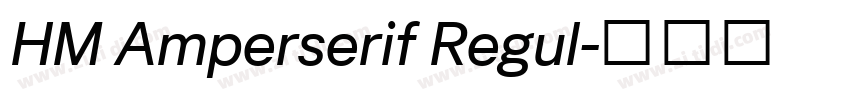 HM Amperserif Regul字体转换